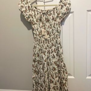 Floral off-shoulder dress